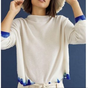 Anthropologie Pilcro & the Letterpress Alani Cashmere Dip Dye Mockneck Sweater